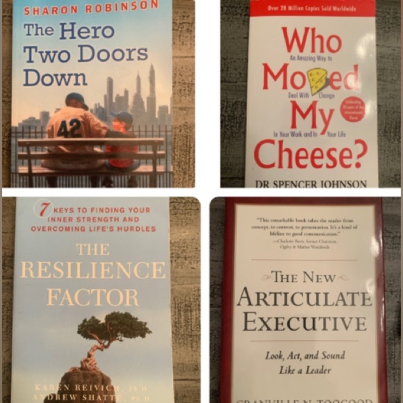 Who Moved my Cheese, Two Doors Down, Resilience Factor, Articulate Exec, 4 Books - Picture 1 of 9